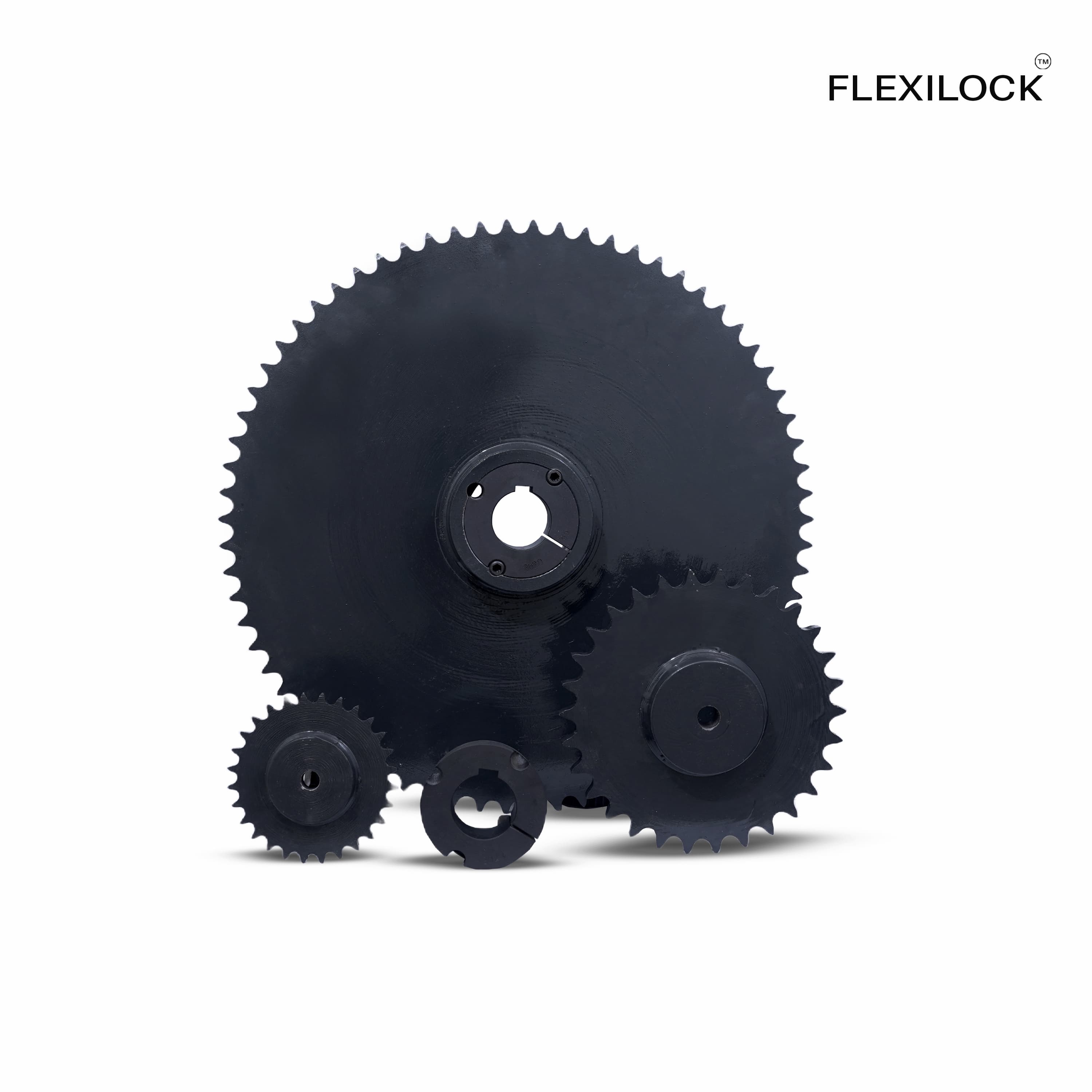 Flexilock simplex sprockets with taper bush straight bore