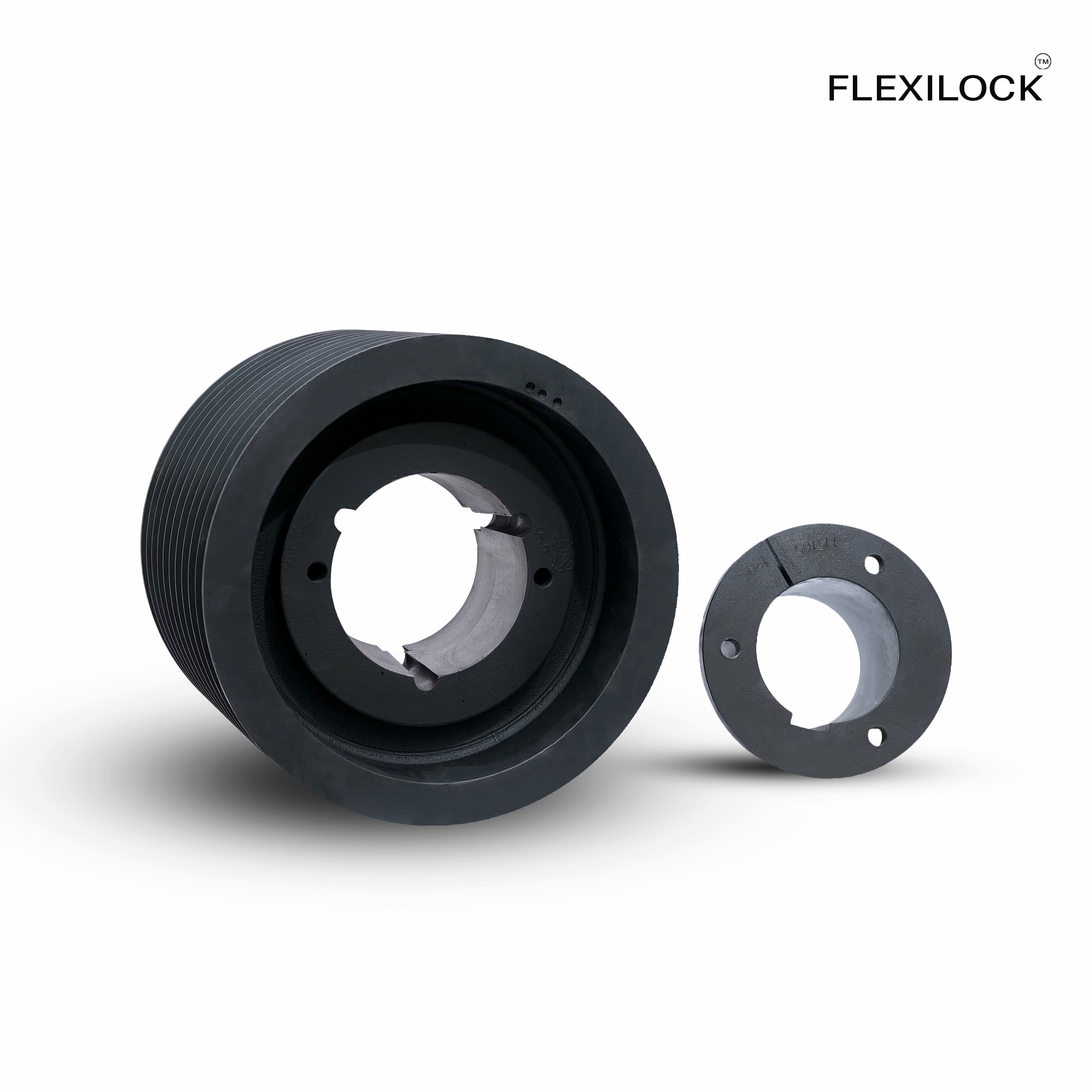 V-pulley with Flexilock flanged tape bush